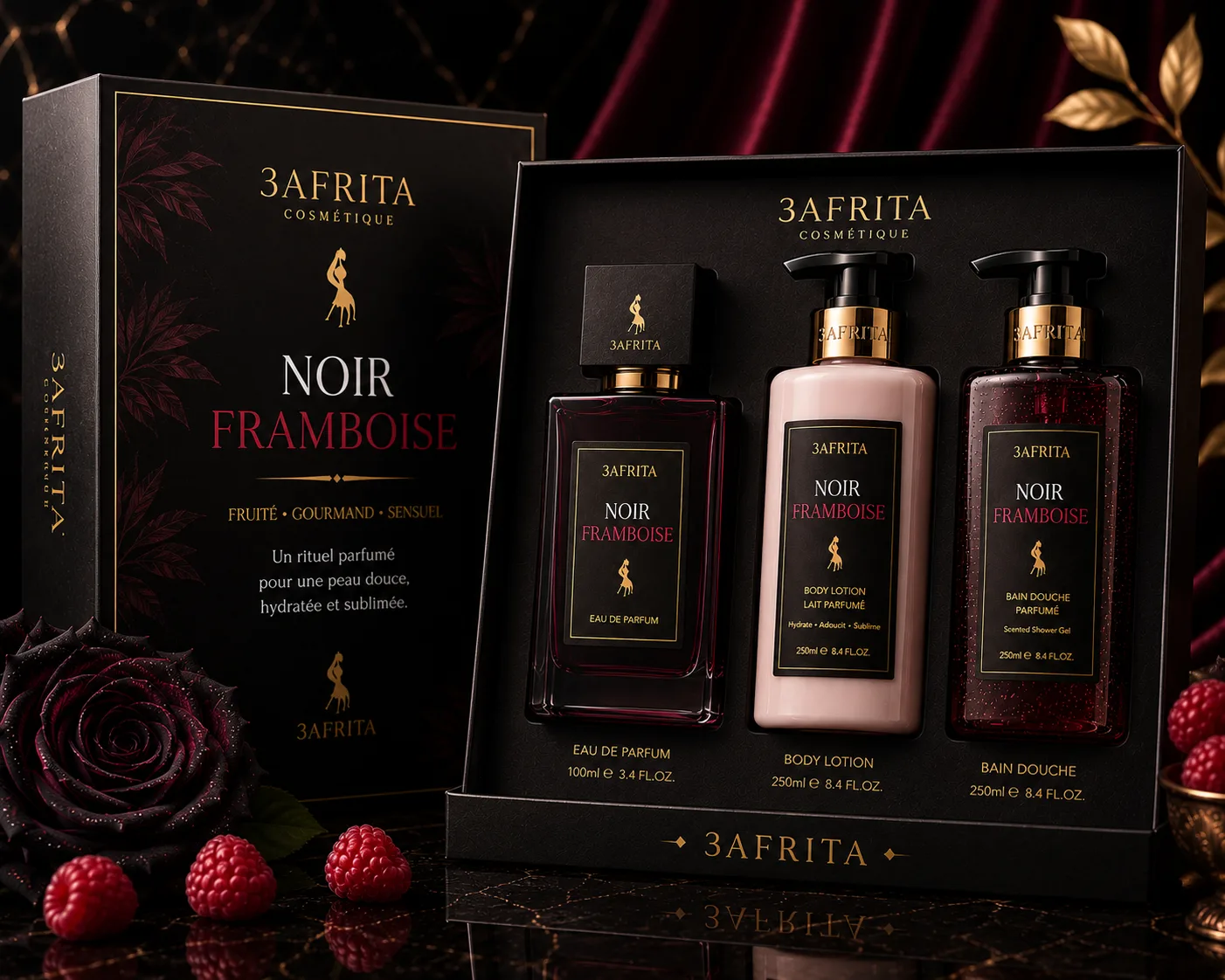 Coffret Noir Framboise 3AFRITA